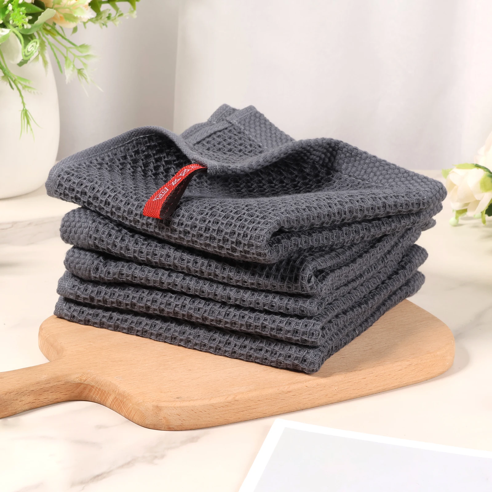Cotton Kitchen Dish Towels Absorbent Quick Drying