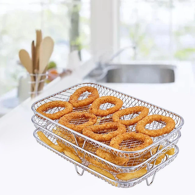 Air Fryer Accessories Air Fryer Three Stackable Racks for Air Fryers Air  Fryer Rack Stainless Steel Fits All 4.2qt - 5.8qt Air Fryers Ovens Pressure  Cookers - China Air Fryer Stack Rack