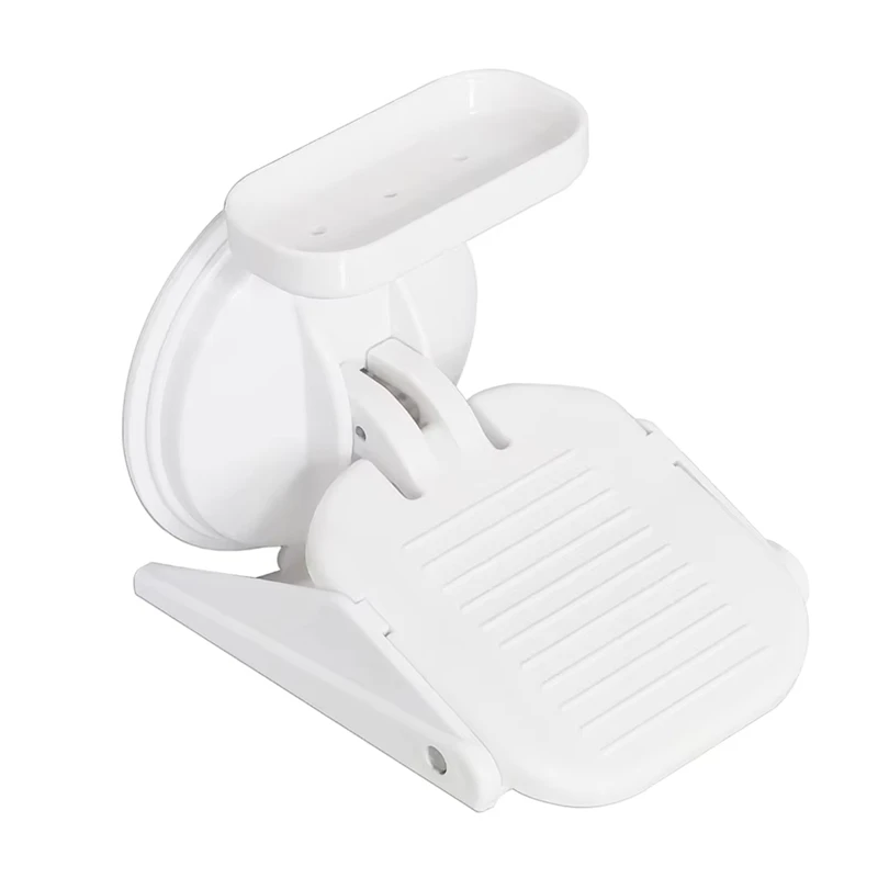 No-Drill Shower Foot Rest With Suction Cup Pedicure Foot Rest Storage Rack For Home & Hotel Bathrooms