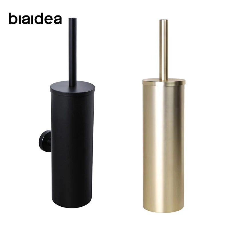 

Matt Black Toilet Brush Holder Stainless Steel Cleaning Tool Durable Vertical Bathroom Toilet Brush Wall Mounted