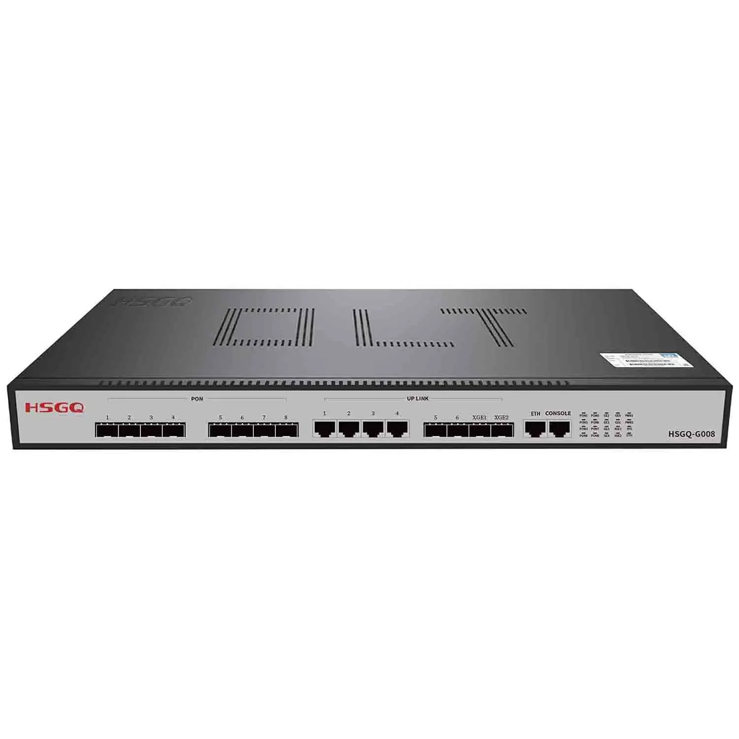 HSGQ-G008 free shipping 8 GPON OLT 4 GE RJ45 ports, 2SFP ports,  2SFP+(10GE) optical uplink ports, 8 pon ports GPON OLT