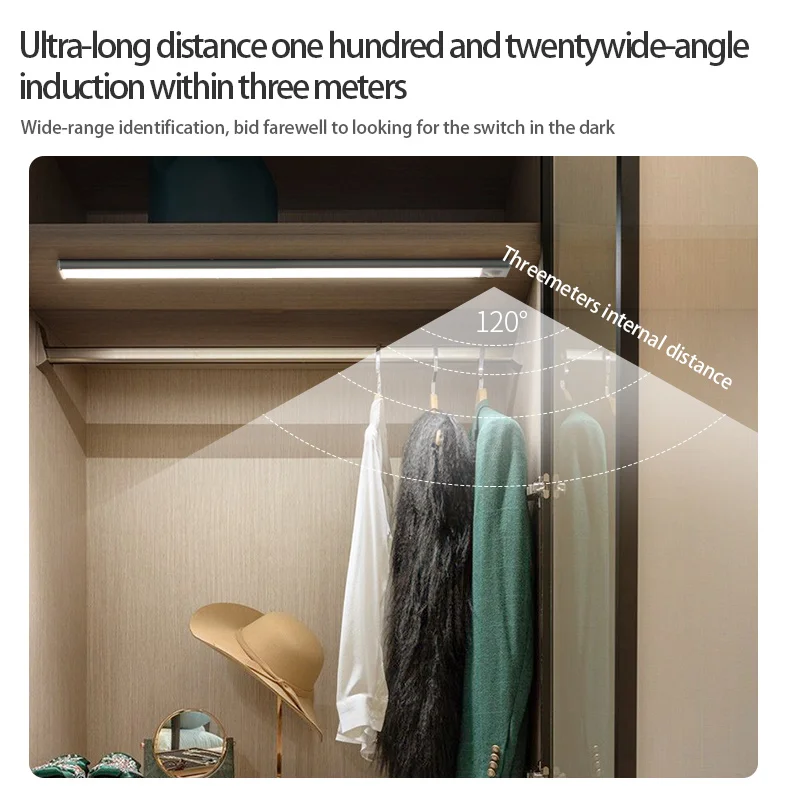 Luce LED per armadio con sensore di movimento (3pezzi) a 25