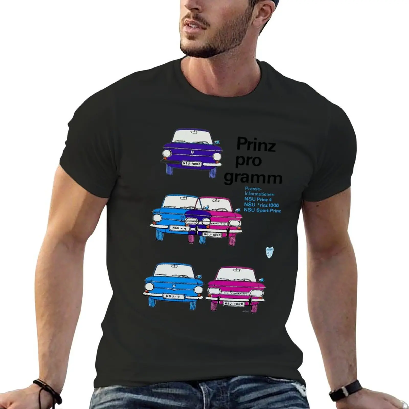 

NSU PRINZ T-Shirt vintage graphic tee hippie clothes for a boy quick-drying clothing for men