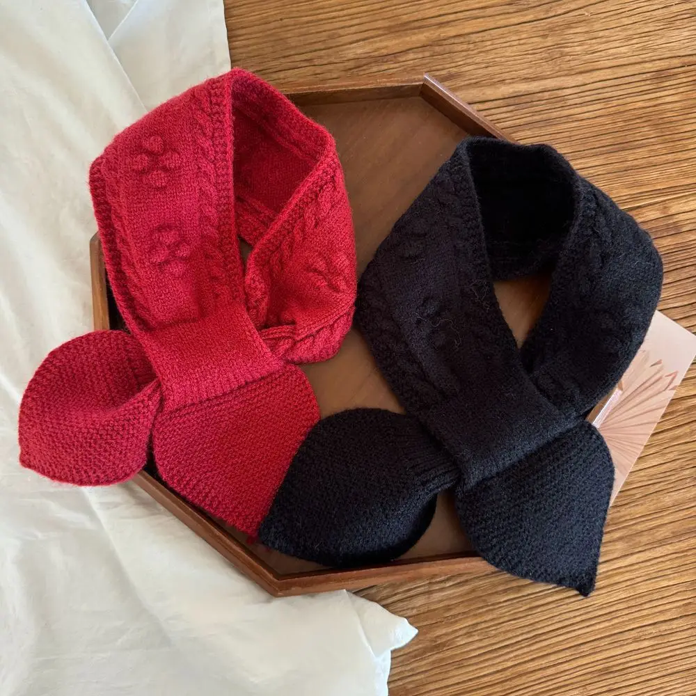 Fashion Warm Kids Winter Scarf Thick Korean Knitted Scarf Soft Princess Neck Warmer Baby Boys Girls