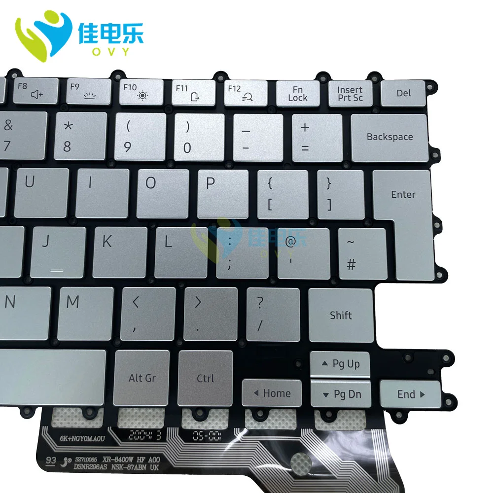 teclado notebook coreano backlight para samsung galaxy book flex kr teclados do portátil azul