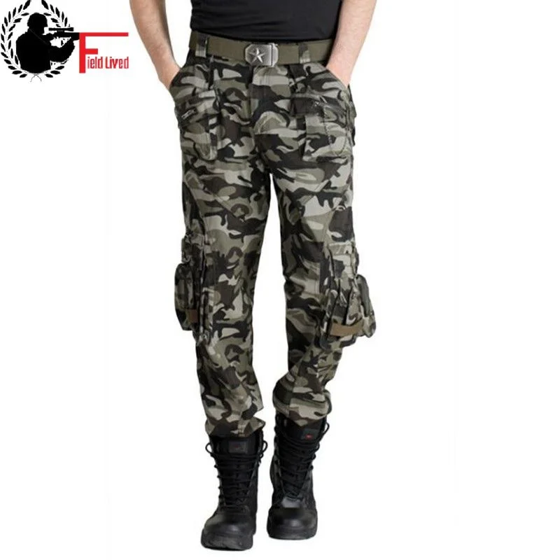 

Millitary Style Men Pants Army Clothing Tactical Camo Trouser Male Multi Pocket Zipper Cargo US Combat Camouflage Jogger