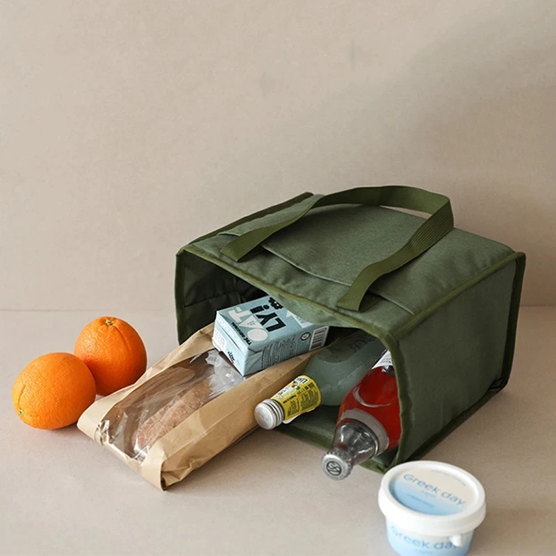 OL 여성용 점심 가방, 보온 보냉 도시락 가방, 토트 쿨러 핸드백, 방수 도시락 파우치, 사무실 음식 숄더백