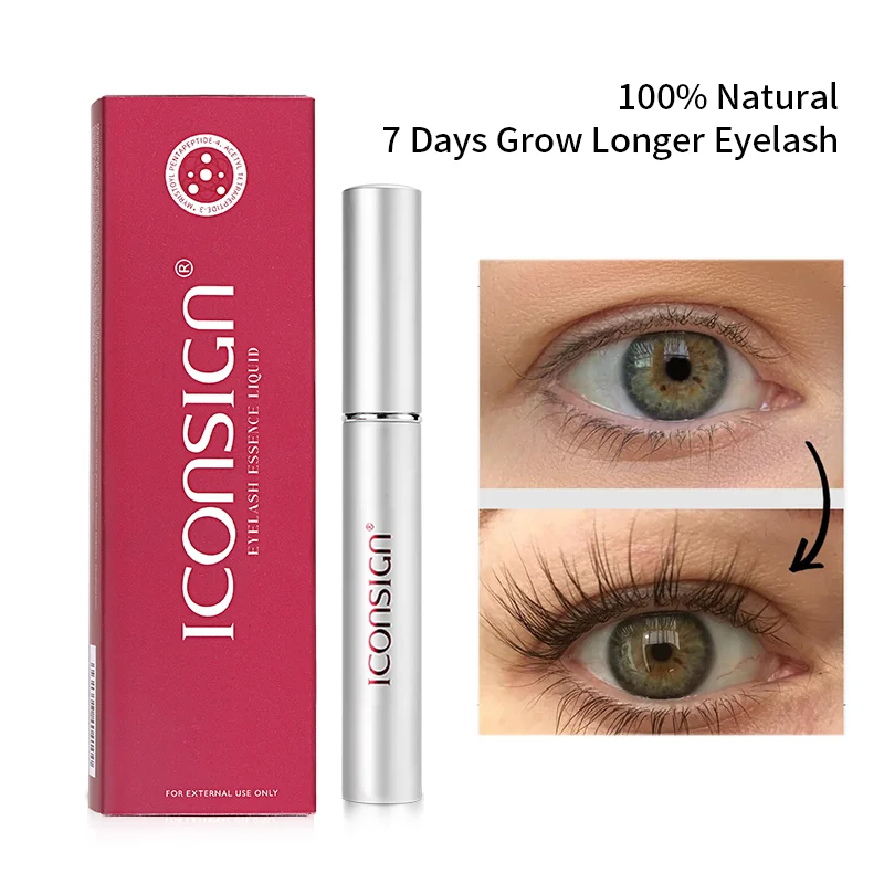 

New ICONSIGN 7 Days Fast Eyelash Growth Serum Liquid Lash Enhancer Natural Treatments Eyelash Serum Lash Eyebrow Growth Longer