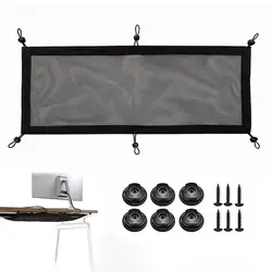 Under - Desk Flexible Mesh Cable Organizer with Large Capacity