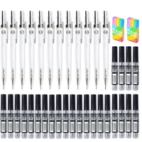 Creative 0.3/0.5/0.7/0.9mm Transparent Mechanical Pencils Set With Leads, Sketch Writing Automatic Pencil for Office Stationery 1