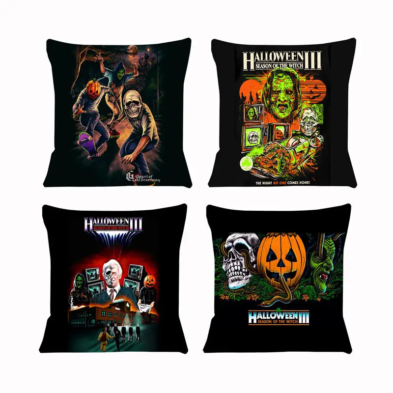 

Хэллоуин III искусственная короткая плюшевая подушка, чехол для подушки, домашняя декоративная деталь