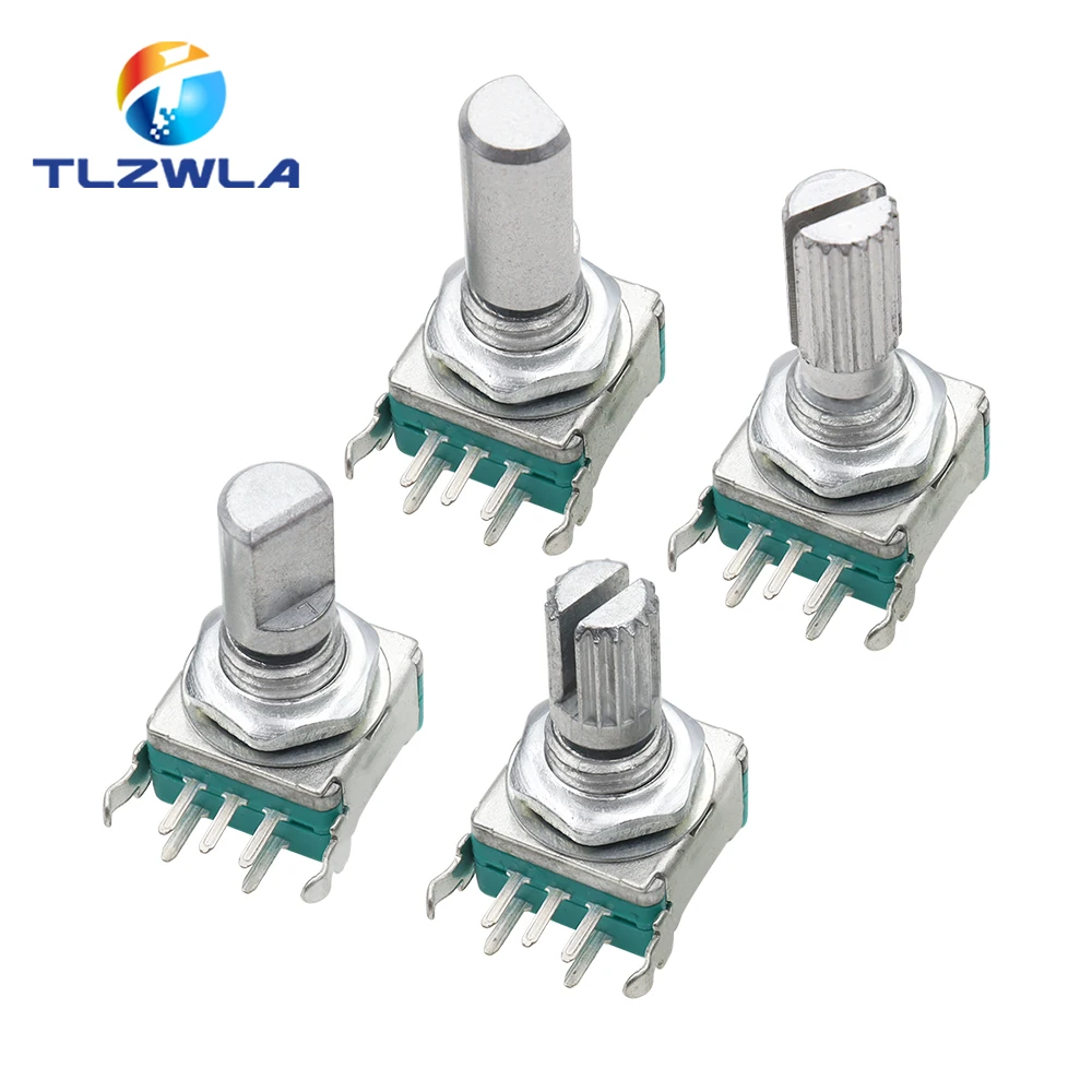 5PCS-Lot-EC11-Horizontal-Rotary-Encoder-15mm-20mm-Plum-Blossom-Shaft-D ...