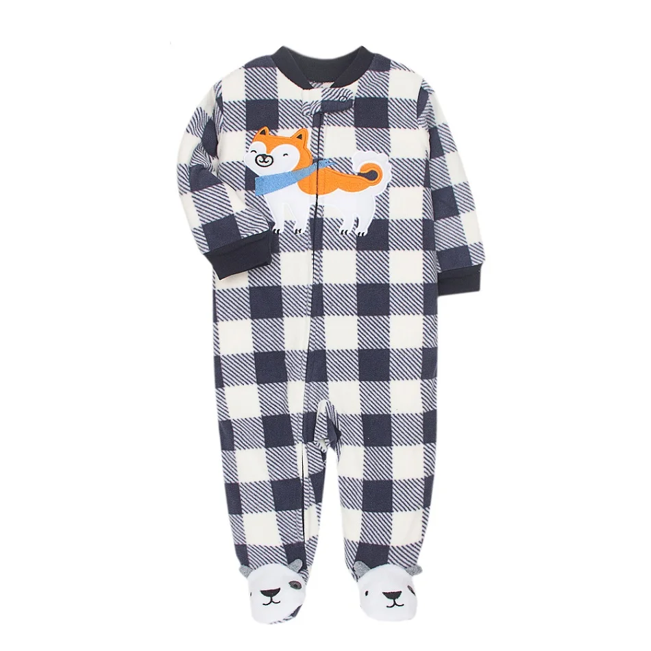 Baby Fleece Footed Romper 6