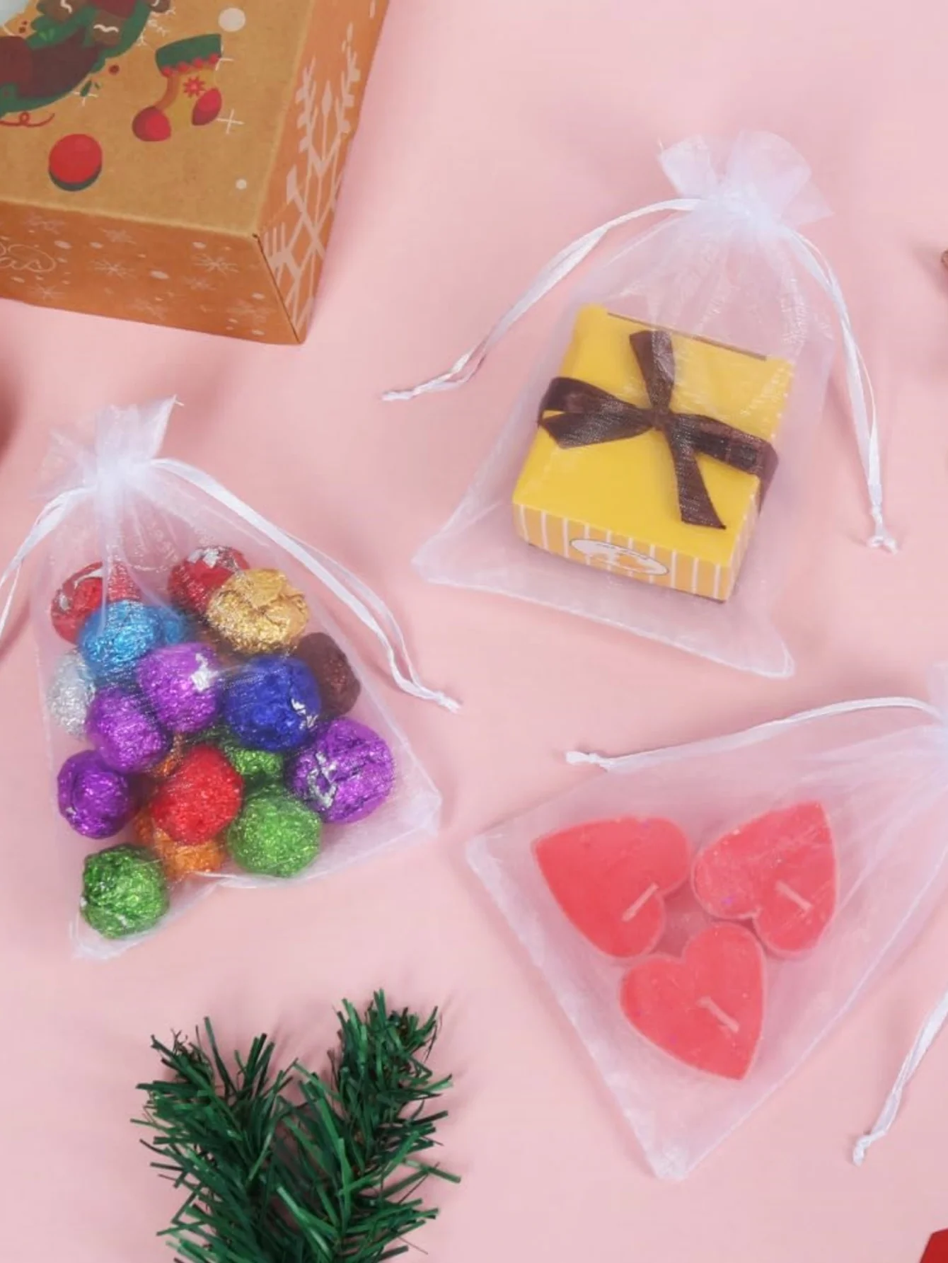 50/100 Pz Sacchetto Di Organza Matrimonio Caramelle - Foto 6