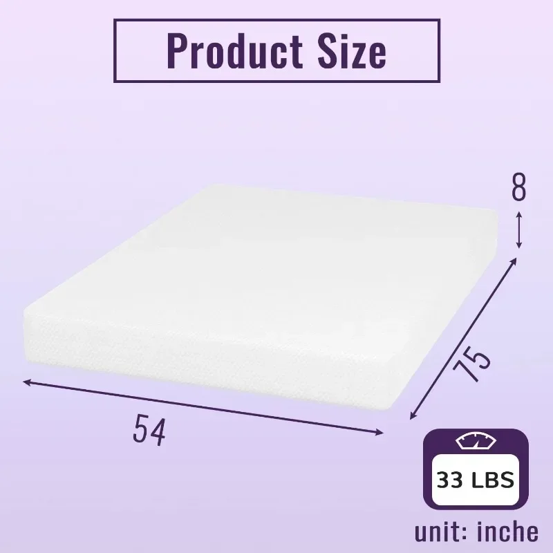 Description Picture 6 of itemMemory Foam Mattress Cooling Gel Bamboo Charcoal Infused Mattress 8 inch Mattress CertiPUR-US Certified Breathable Bed