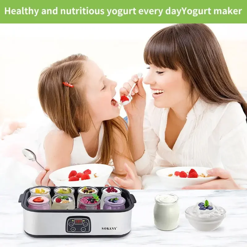 Digital Yogurt Making Machine Hot Sale High Quality 25 W Automatic Yogurt Maker Stainless Inox Housing BPA Free 3
