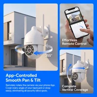 ARCCTV 1296P Wifi caméra de sécurité extérieure 24/7 HD enregistrement caméra de Surveillance couleur Vision nocturne suivi automatique Audio bidirectionnel 5