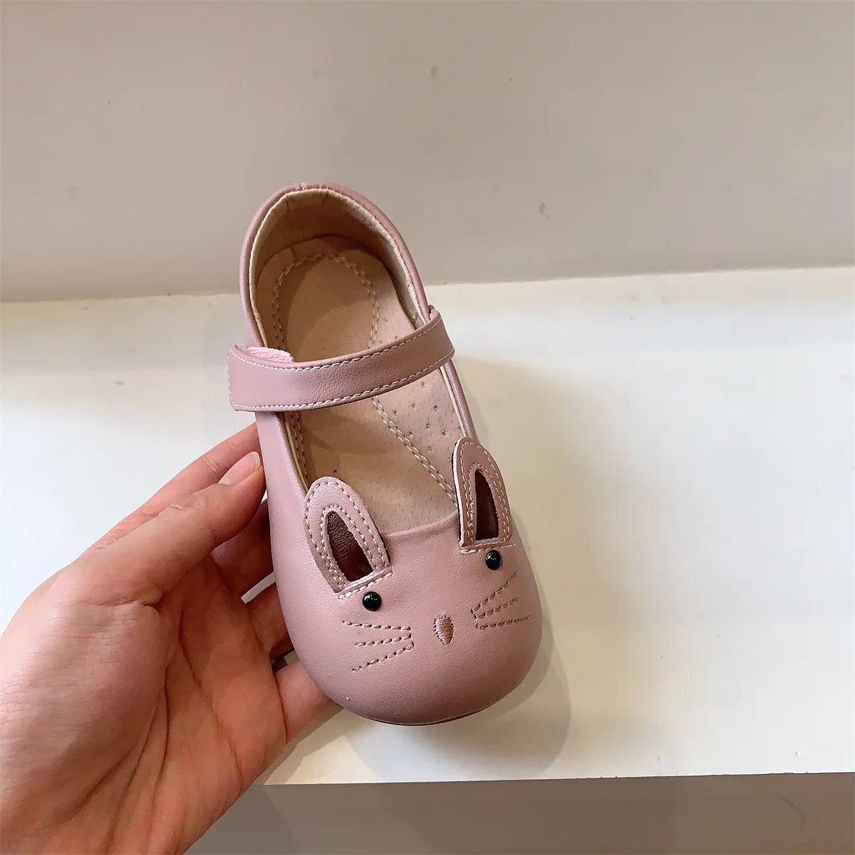 Kid Shoes Girl Princess Shoe Cute Cartoon Leather Shoes Child Walking Soft Soled Mary Jane Shoe Shallow Mouth Casual