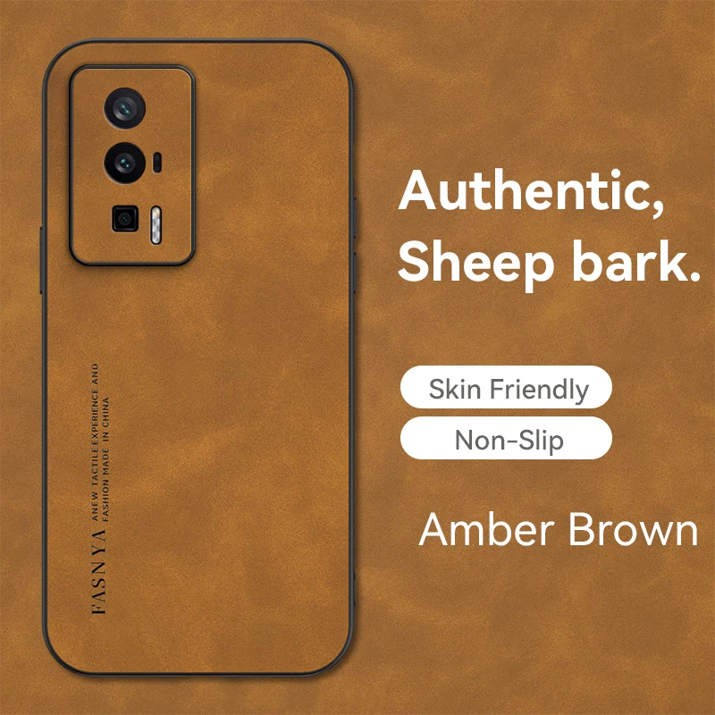 Vintage Leather Soft Phone Case For Xiaomi Poco F3 F4 X3 X5 F5 Pro C40 M5 M4 Pro Sheepskin Texture Cover Coque_voghion.com