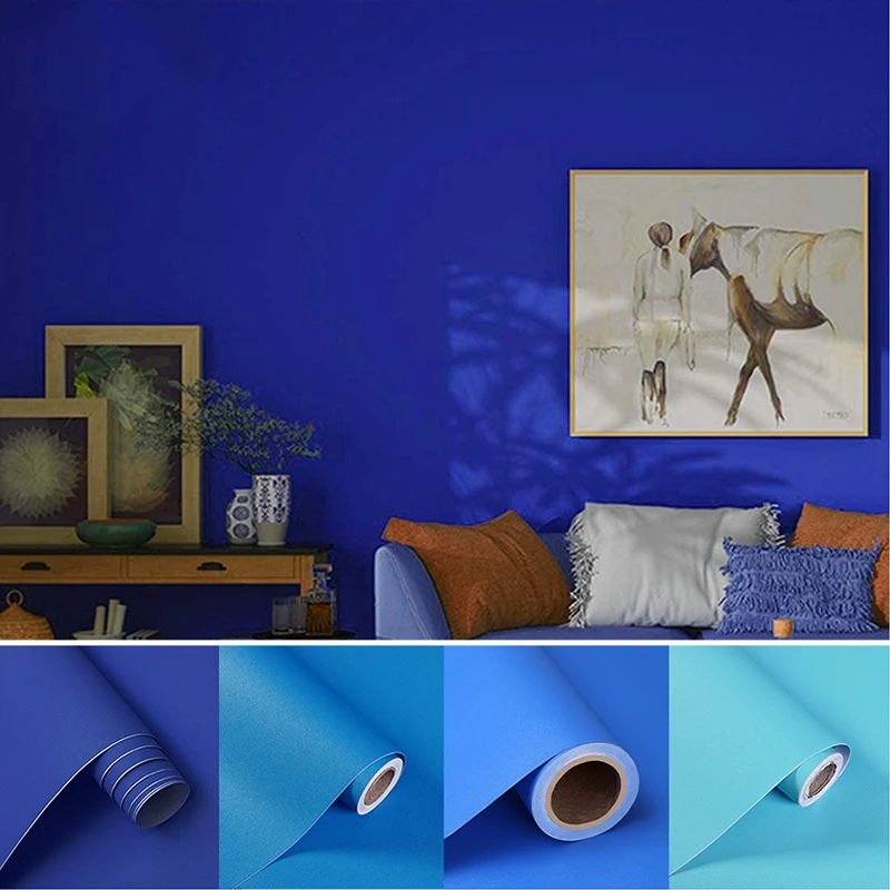 Blue Self Adhesive Wallpaper Angel Tree And Animal Sticky Back Plastic Vinyl Roll Film Vintage Garden Style Contact Paper Removable Furniture Stickers For Bedroom Living Room Cabinets 44cm*3m | UK - View #6