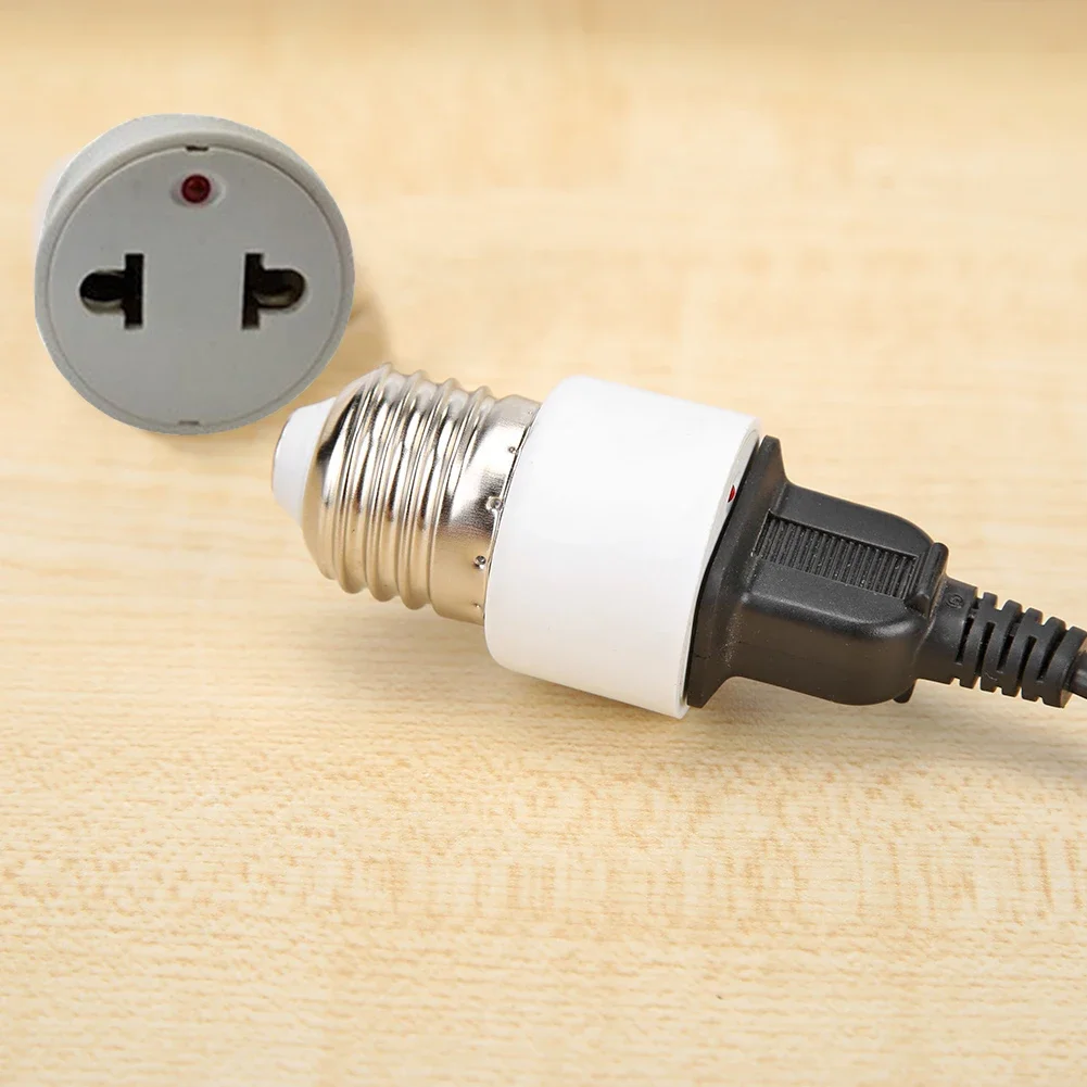 Outlet 220V E27 ABS White Connector Accessories US/EU Plug Screw Bulb Base Adapter E27 To Socket Lamp Holder Converter lamp holder,lamp bulb holder,socket converter,lamp base,lamp socket adapter