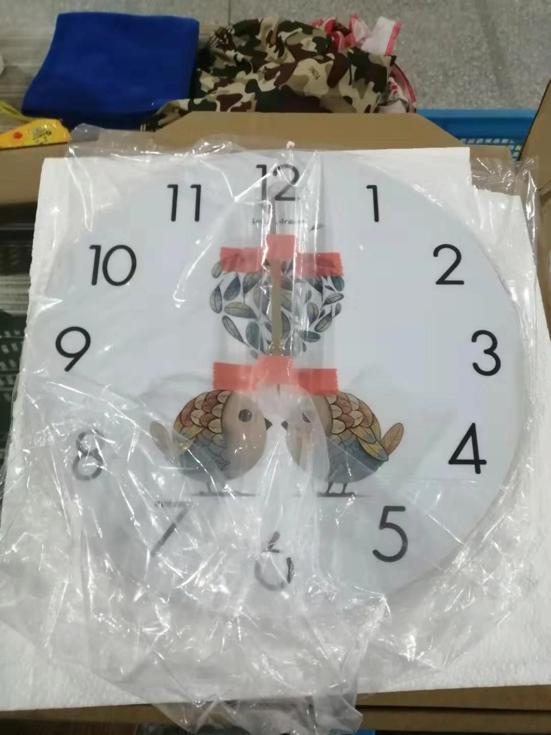 Glass Wall Clock Silent Watch Wall Clocks Color:Promotional;Sheet Size:12 inch