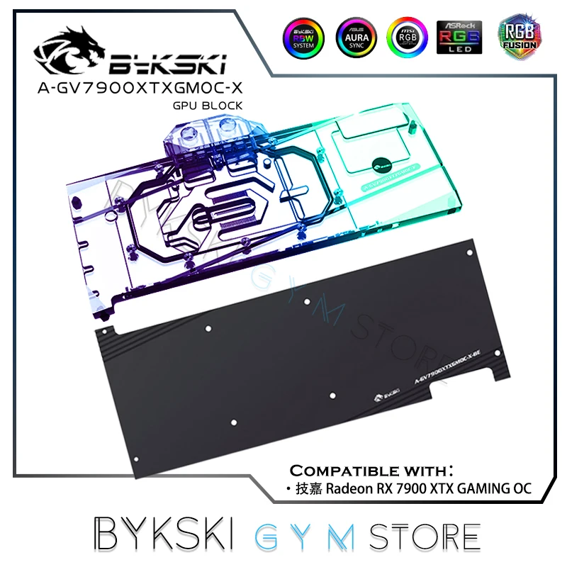 Bykski 7900 Xtx Waterblock Per Gigabyte Amd Radeon Rx 7900 Xtx Gaming Oc Card /Gpu Cooler Radiatore Rgb Aura/A-Gv7900Xtxgmoc-X