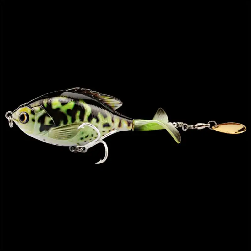 

With Propeller Topwater Fishing Lures 97mm 16.6g Artificial Bait Hard Plopper Crankbait Rotating Tail Fishing Tackle Gear