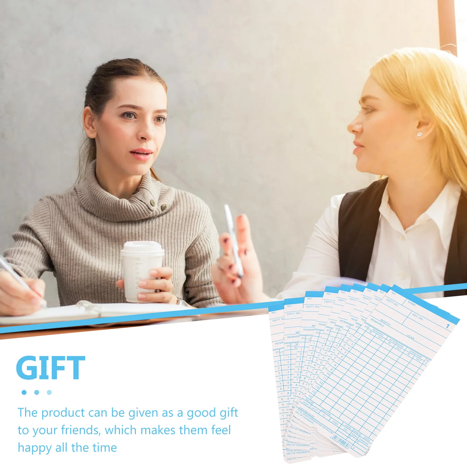 양면 출석 종이 기록 마이크로컴퓨터 시간 카드 사무용품 장기간 사용 직원 추적