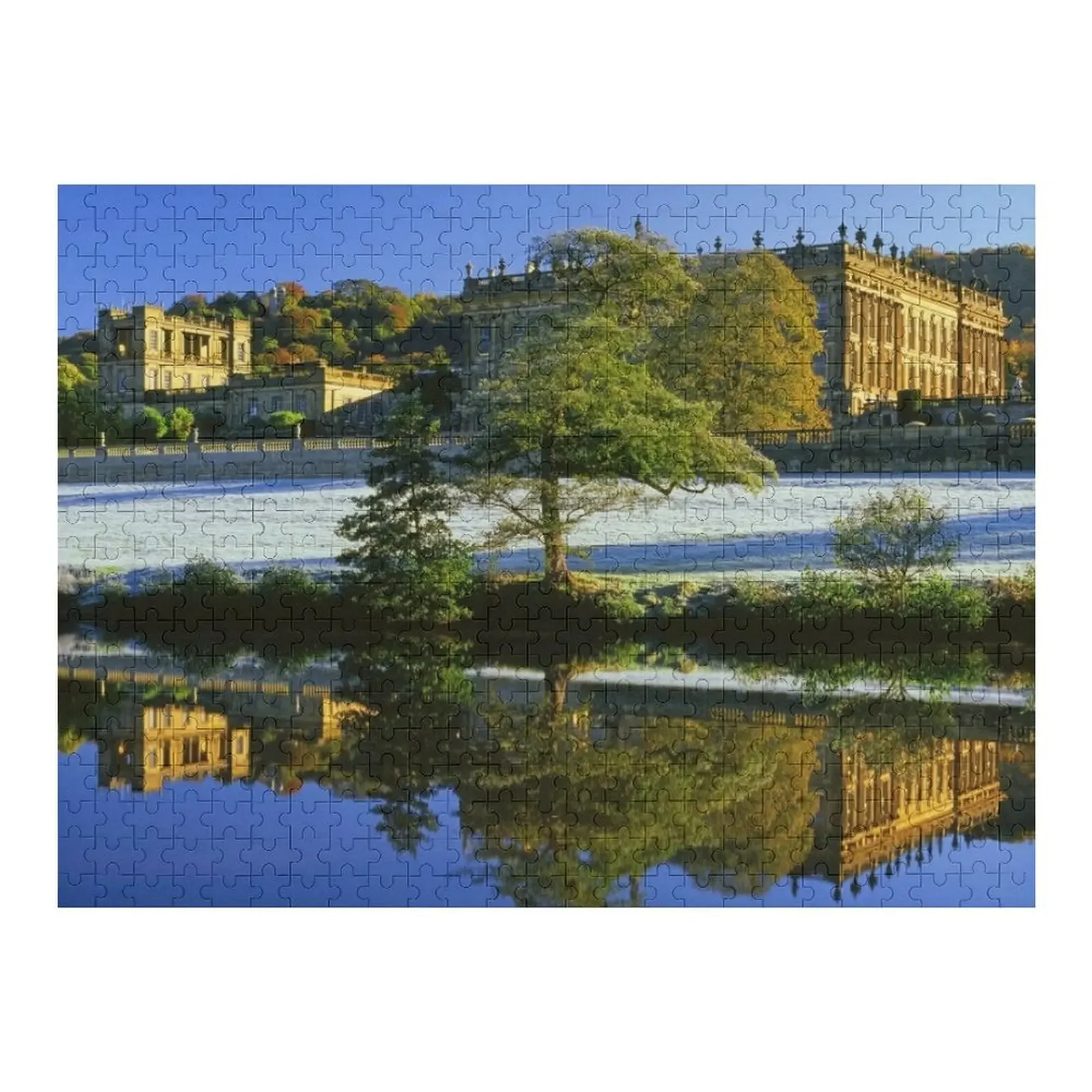 Chatsworth House in Winter Jigsaw Puzzle With Photo Personalized Child Gift Puzzle