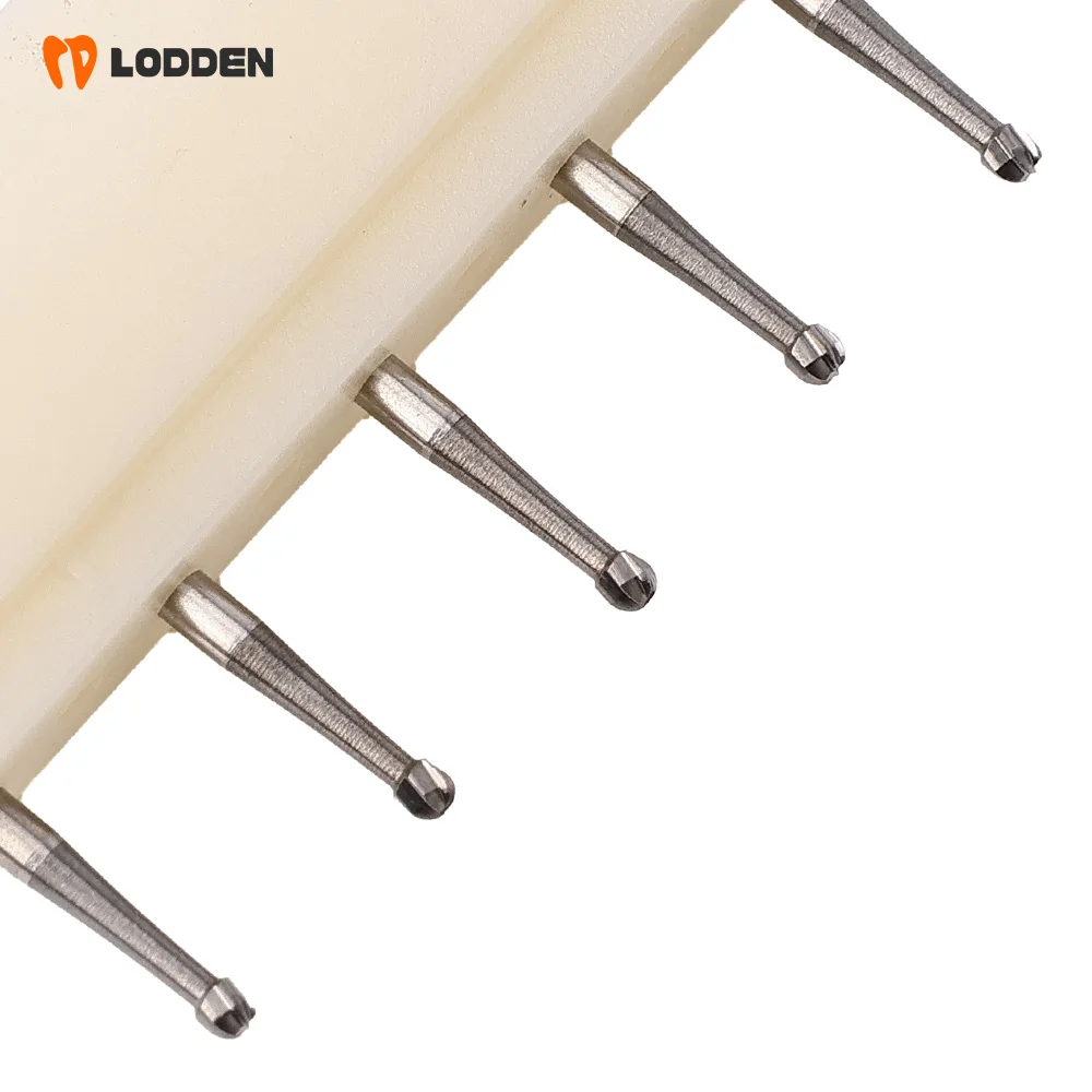 LODDEN 5 Stück/Box Wolframkarbid-Bohrer, Kugel, rund, 11 Größen, FG 1–9, einfach geschnittene Bohrer, 1,6 mm, hohe Geschwindigkeit, für Zahnmedizin-Schleifwerkzeuge – Detail 28