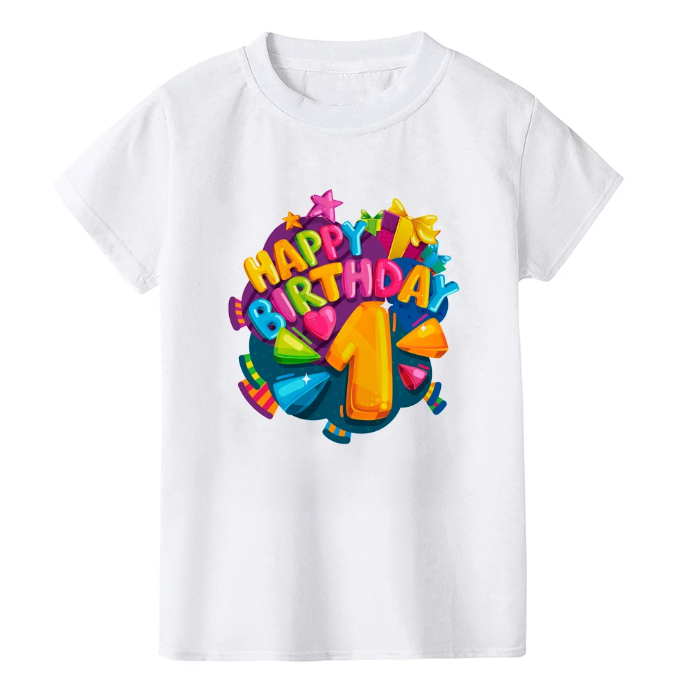 thumbnail image 1 of Camiseta de algodón con dibujos animados y nombre de número de cumpleaños para niño personalizada, ropa gráfica para niños con número 1, 2, 3, 4, 5, 6, 7, 8 y 9, 1 of 5