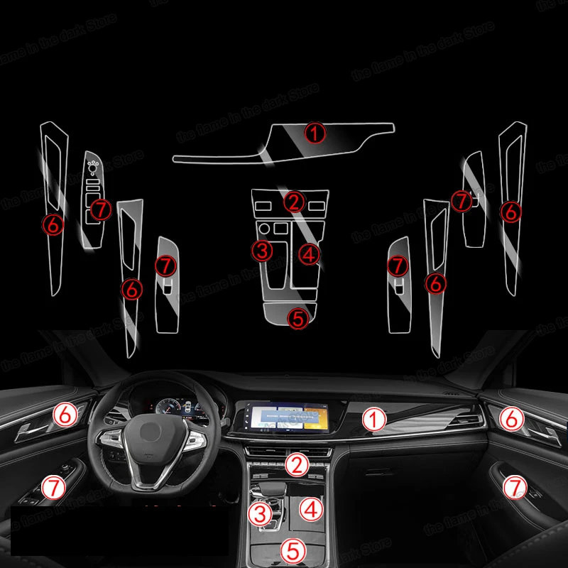 

Car Interior Central Control gear gps navigation Protective Film for Changan CS35 PLUS CS75 CS85 Sticker cs55 dashboard