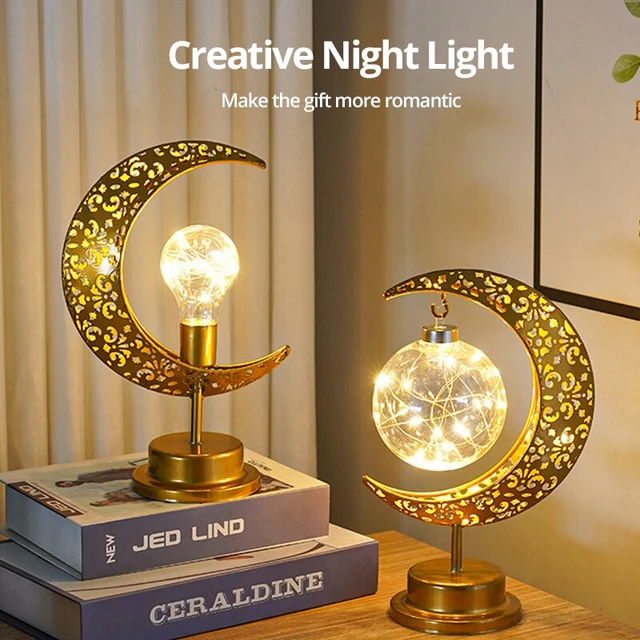 LED Eisen Mond runde Kugel muslimischen Stil Modell ier lampe dekorative  Schlafzimmer Urlaub Tisch Atmosphäre Lampe