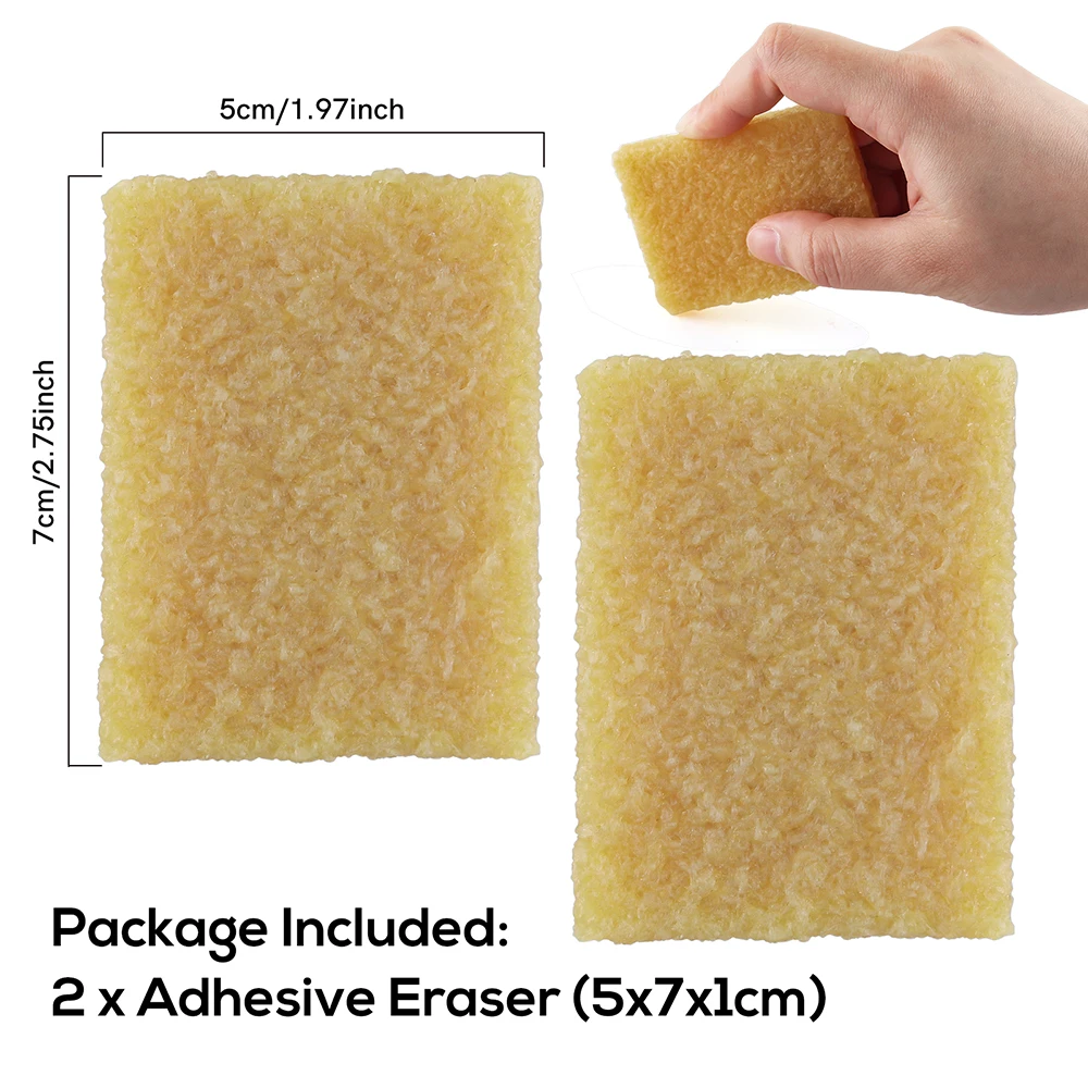 Residue Eraser Rubber Cement Eraser, 4 Pack 100x40x6mm Remover