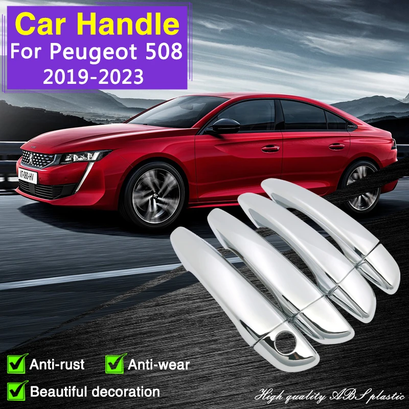 Luxury chrome door handle cover trim protection cover For Peugeot 301  2012~2019 Car accessory sticker 2013 2014 2015 2016 2017 - AliExpress