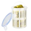 Pickled Fresh Box Multifunctional Food Container Bucket Of Pickles Flip Jar Dishwasher Safe PP Silicone Draining Basket 2