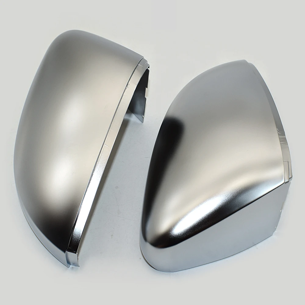 

For Volkswagen VW Polo 6R 6C Side Wing Mirror Covers Caps Silver Matt chrome Brushed Aluminum 2010 2011 2012 2013 2014 2016 2017
