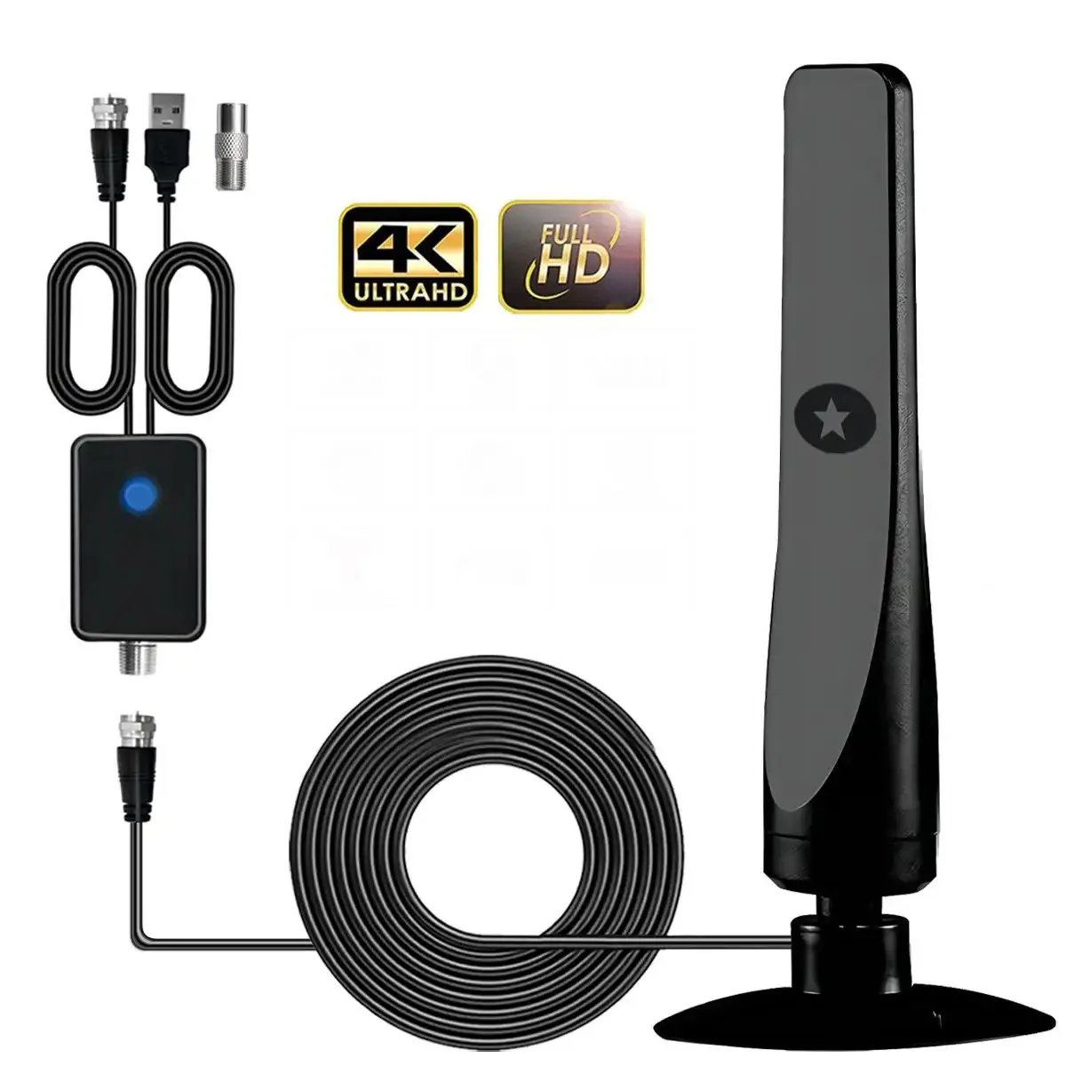 New Digital Tv Antenna Receiver Indoor and Outdoor High-Definition Digital Terrestrial Wave Hdtv Tv Antenna Supports Multiple Co - 2