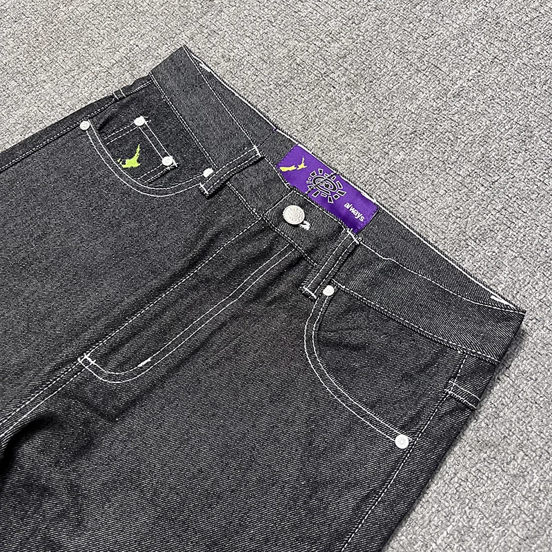 Description Picture 6 of itemFashion Street ADWYSD Jeans Casual Loose Unisex Sunroll Purple Label Cut Denim Pants Alway Do What You Should Do Black Trousers