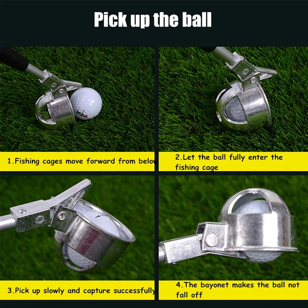 Retractable Golf Ball Picker Aluminum alloy Golf Ball Retriever Grabber