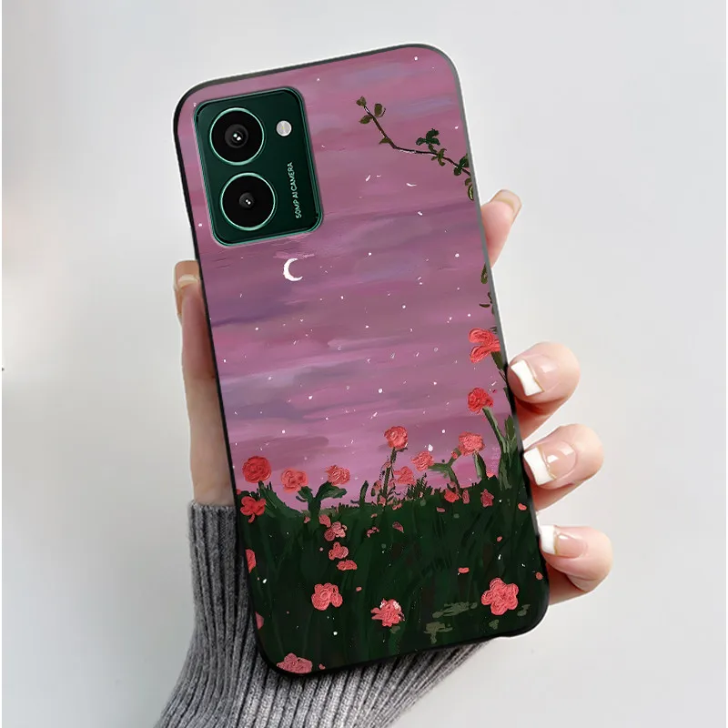 Aesthetic Cute Cat Astronaut Black Matte Soft TPU Shockproof Phone Case