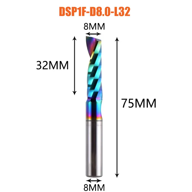 1pc AAAAA Single Flute Carbide Spiral End Mill 3.175,4,5,6mm Aluminum Milling Cutter Engraving Woodworking Acrylic DLC Coating image 17