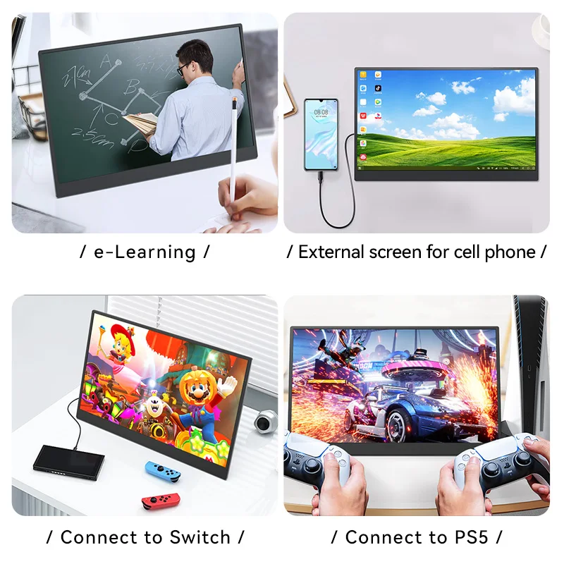 ޴  ĵ  Ŀ ִ USB-C ̹ , Ʈ PC ޴ Xbox PS5  ܺ , 15.6 ġ IPS 1080P