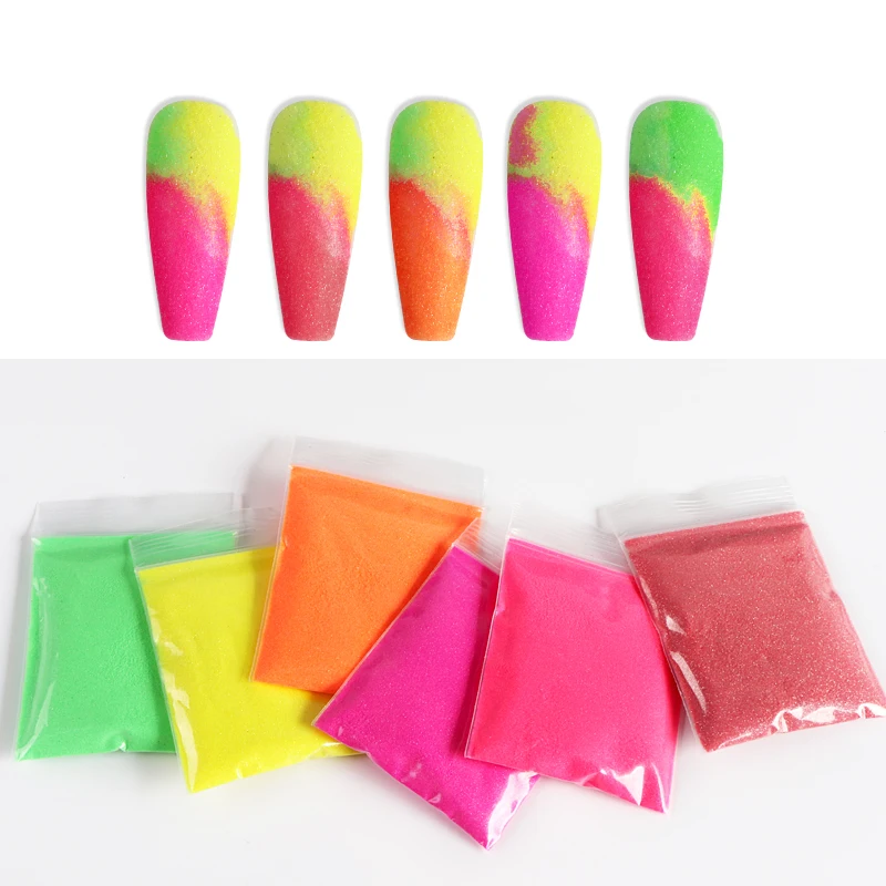 10g Shiny Sugar Powder For Nail Art Decorations Candy Coat Effect Pigment Dust for Christmas Design Dipping Powder