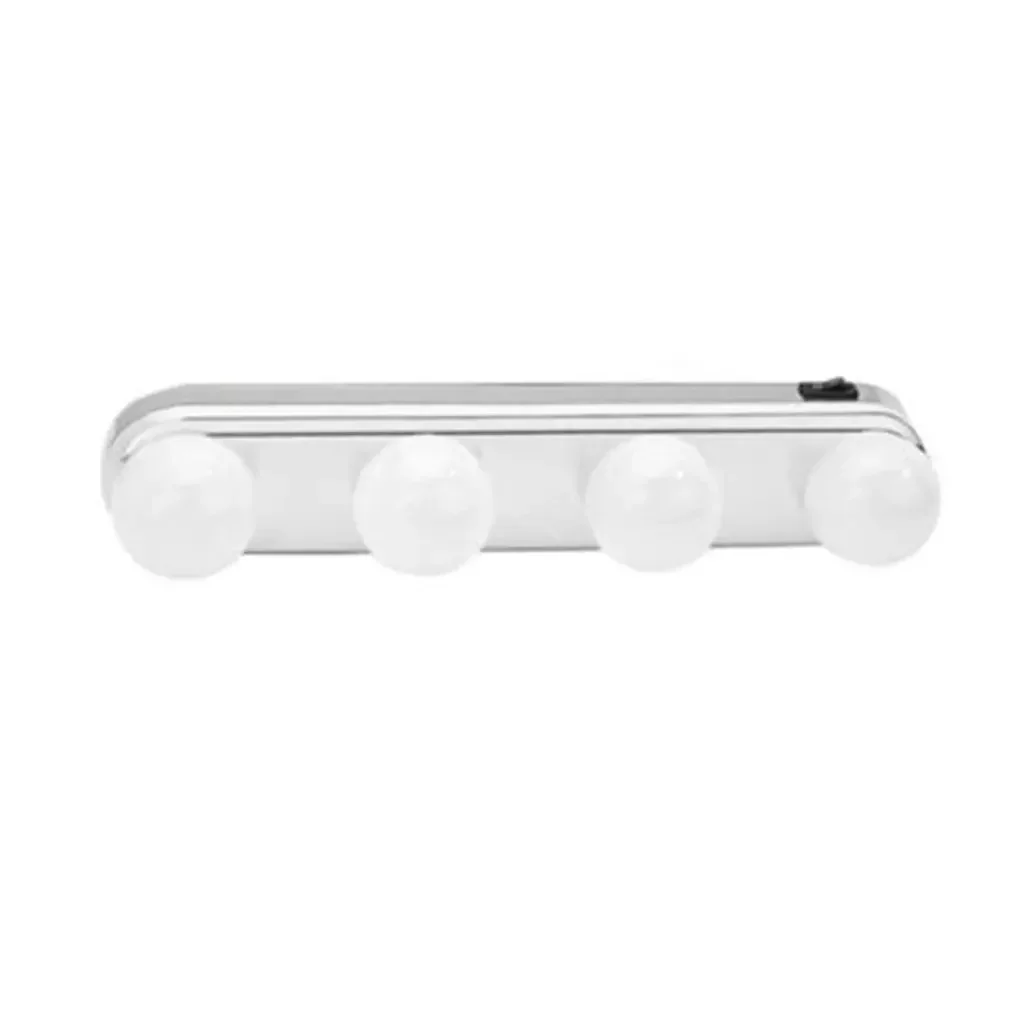 4 Bulb Makeup Mirror Light Headlight Installed Convenient Suction Cup Makeup Lamp LED Mirror Light Battery Powered Gift
