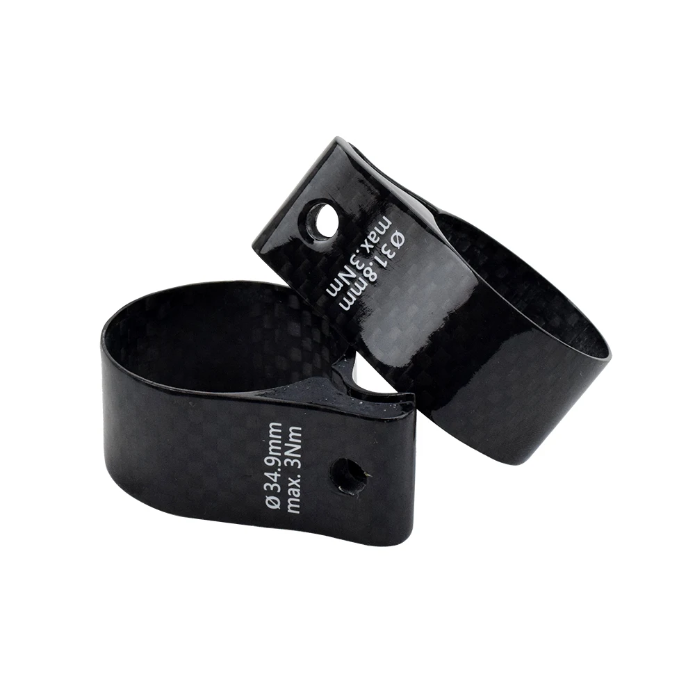 OMNI Racer Full Carbon Front Derailleur Clamp - 34.9mm, 6g, Matte Black, Worlds Lightest