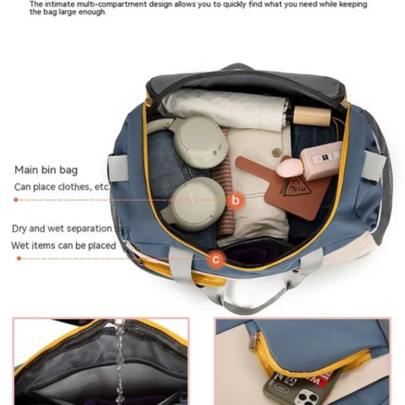 Expandable Storage Bag Portable Fitness Dry Wet Separation Clothing Travel Multi-functional Sports Bag