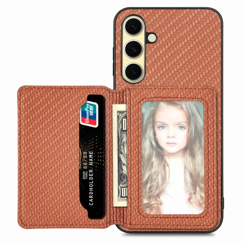Luxury Leather Wallet Phone Case with Card Holder & Magnetic Stand