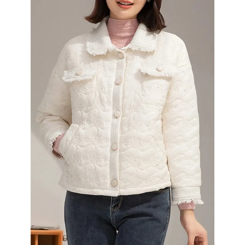 

Miyake Pleated 2023 Autumn and Winter Women New Coat Pure Color Lapel Single-breasted Button Design Fashion Female Warm Jacket